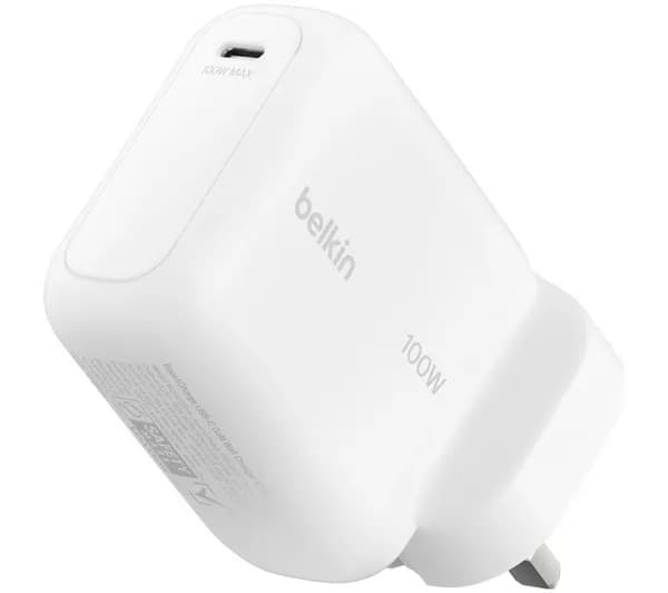 BELKIN BoostCharge 100 W USB Type-C GaN Wall Charger - White