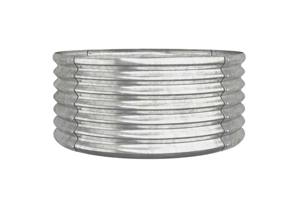 vidaXL 318857 Garden Planter Powder-coated Steel 80x80x36cm Silver