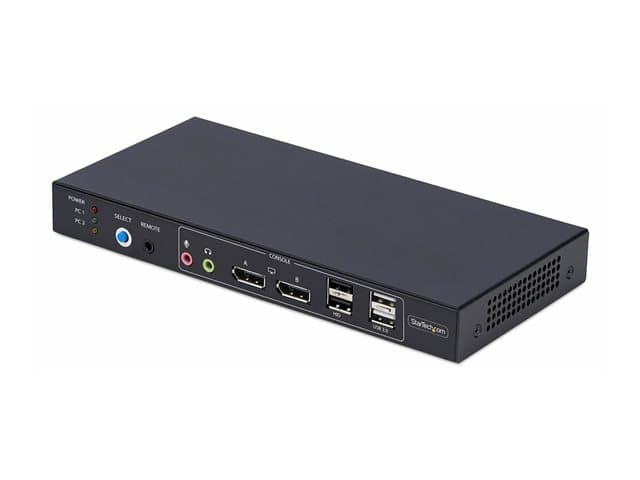 STARTECH.COM - Startech 2-Port Dual-Monitor DP KVM Switch w/Video Matrix, 4K 60Hz - KVM / audio / USB switch - 2 ports - TAA Compliant