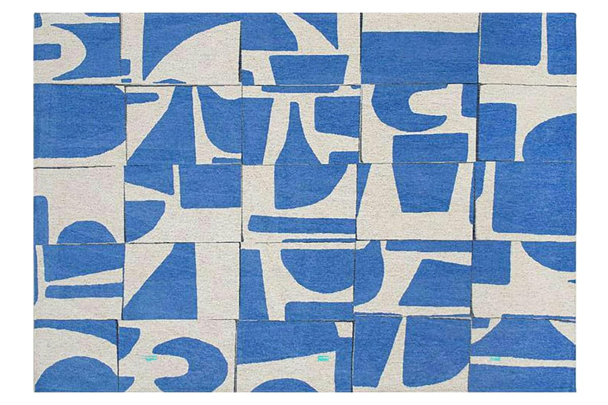 Louis De Poortere | Papercut Indoor Eco Rug | Blue/White | 240 x 340 cm