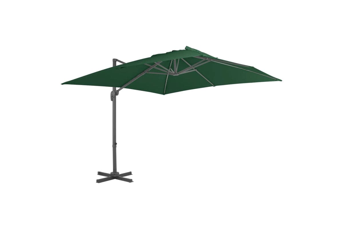 vidaXL 44635 Cantilever Umbrella With Aluminium Pole 400x300cm Green