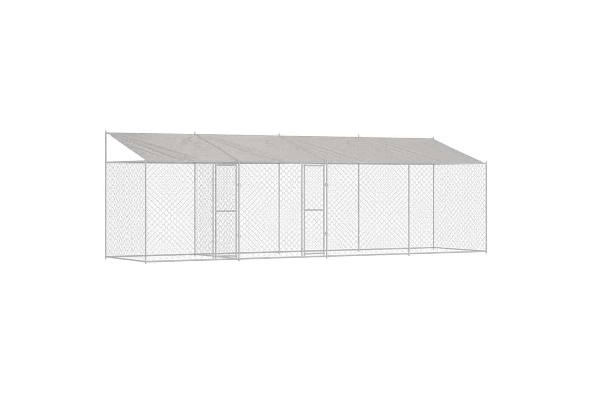 Dog Cage Silver 800 X 200 X 256 Cm Galvanised Steel
