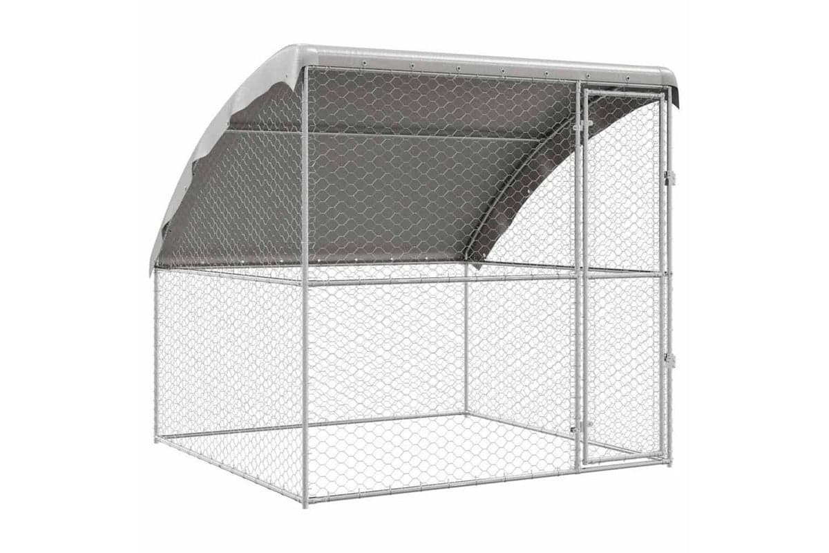 Vidaxl Dog Kennel With Storage Silver 2 X 2 X 2 M Steel
