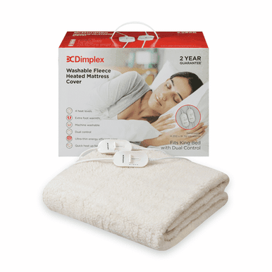Dimplex King Washable Fleece Heated Mattress Cover w/ Dual Control | DMC3003