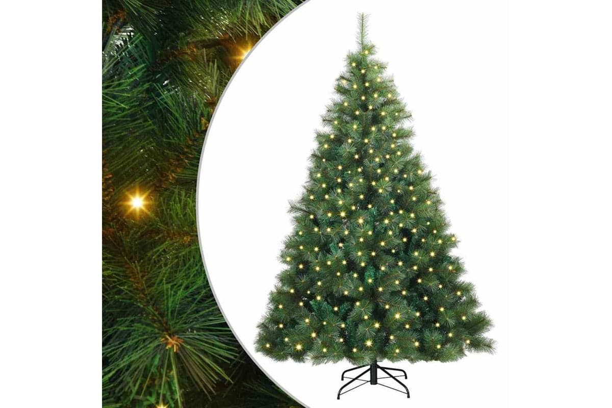 Vidaxl Artificial Christmas Tree With 300 Leds Green 180 Cm Pe And Pvc