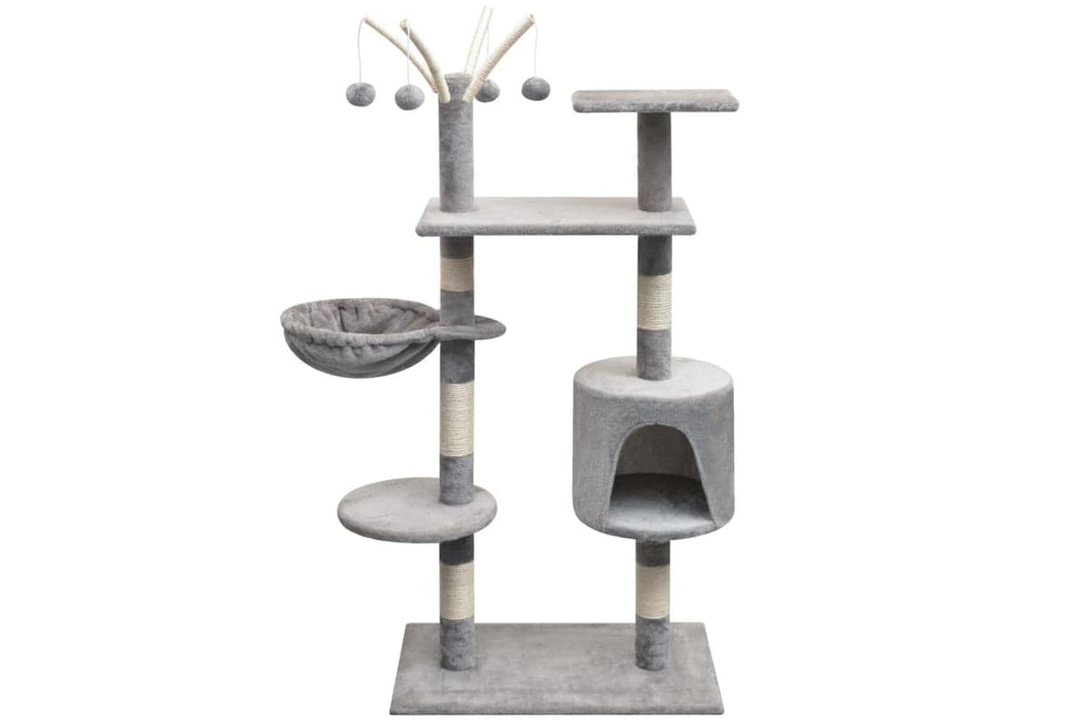 Cat Tree With Sisal Scratching Posts 125 Cm Grey