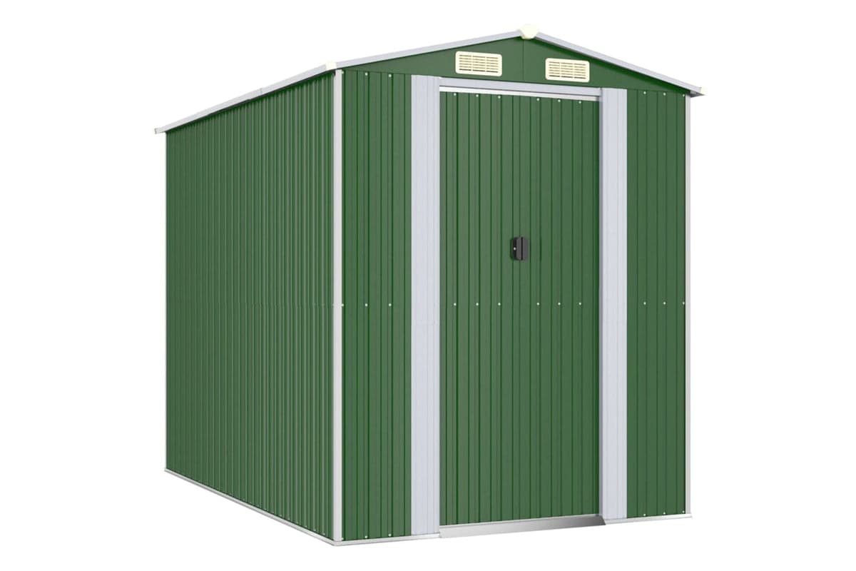 vidaXL 3147428 Garden Shed Green 192x274x223cm Galvanised Steel