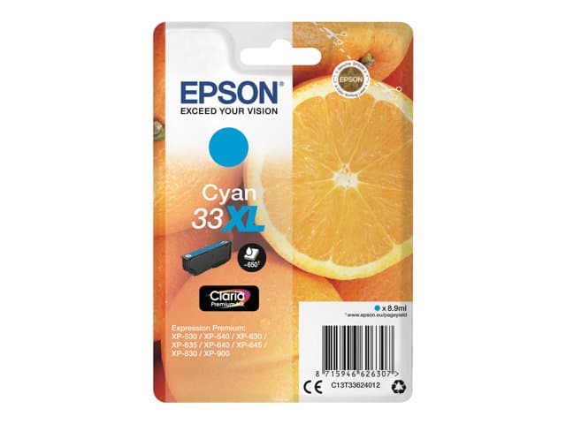 EPSON - 33XL - XL - cyan - original - ink cartridge