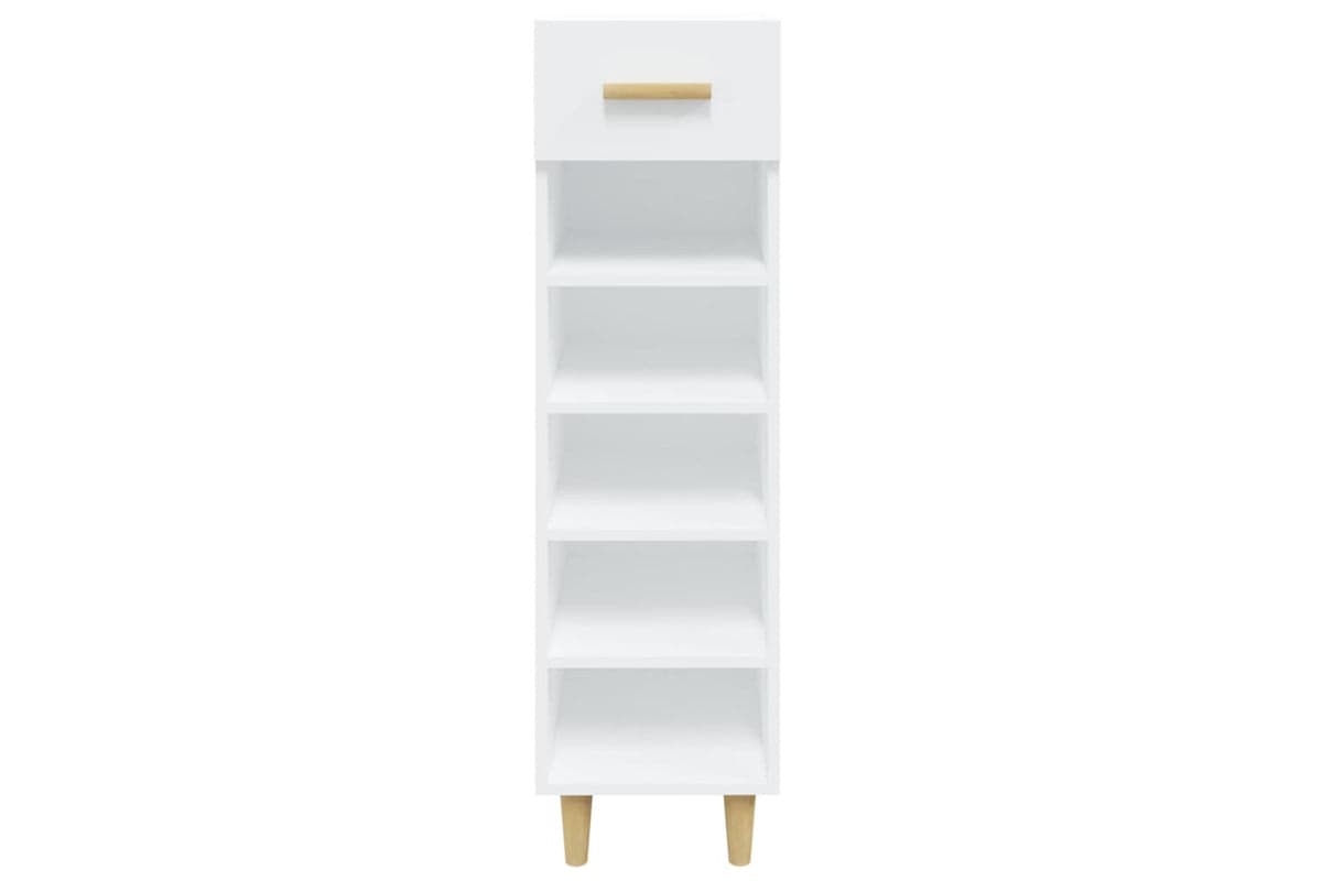 vidaXL 812798 Shoe Cabinet White 30x35x105cm Engineered Wood