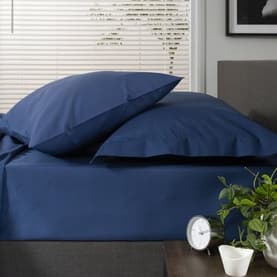 200 Thread Count 100% Cotton Housewife Pillowcase Pair Navy