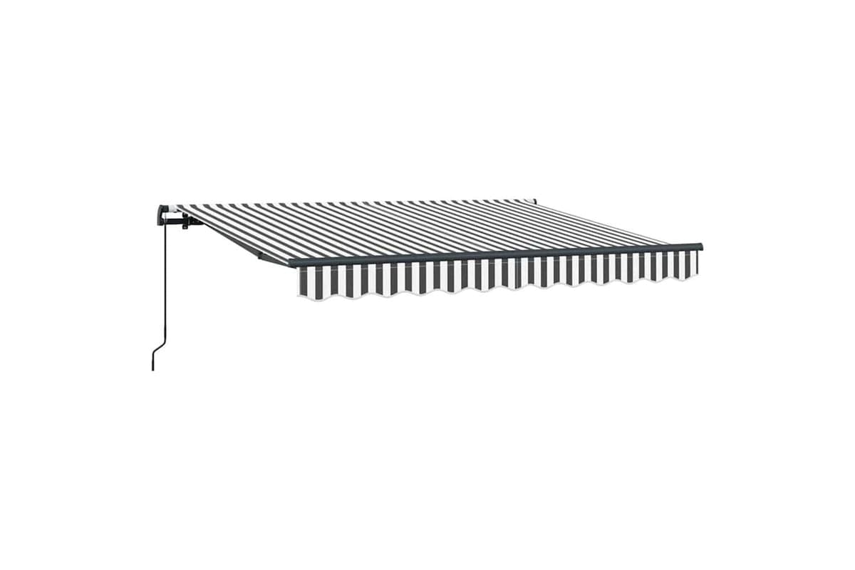 Vidaxl Retractable Awning Anthracite And White 350 X 200 Cm