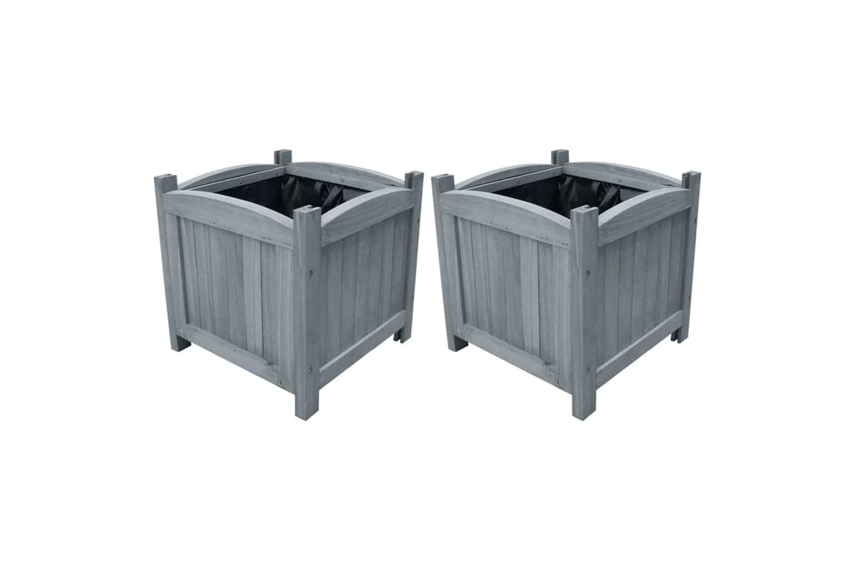 vidaXL 310041 Garden Raised Beds 2 Pcs 30x30x30cm Solid Firwood