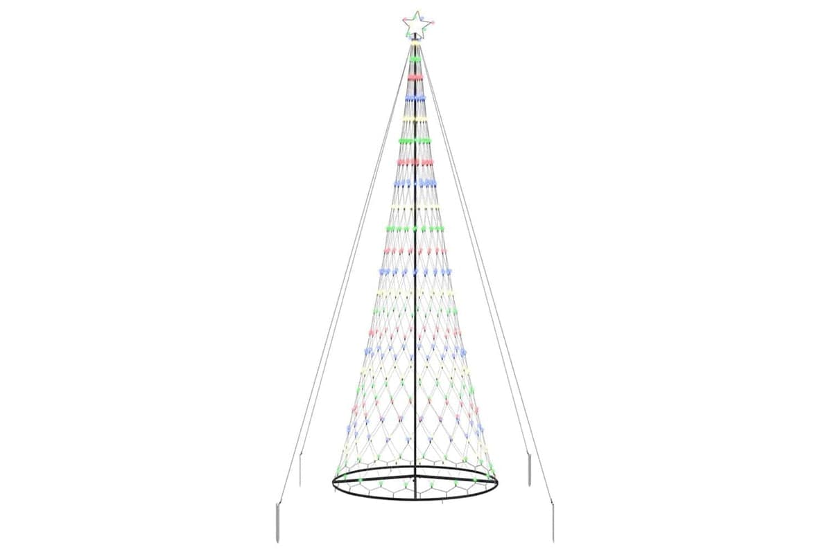 Vidaxl Led Christmas Tree Multicolour 1385 X 1385 X 399 Cm Metal