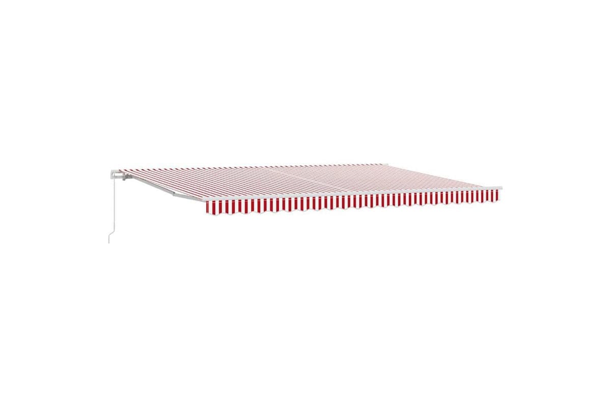 Vidaxl Retractable Awning Red And White 500 X 300 Cm Polyester Metal