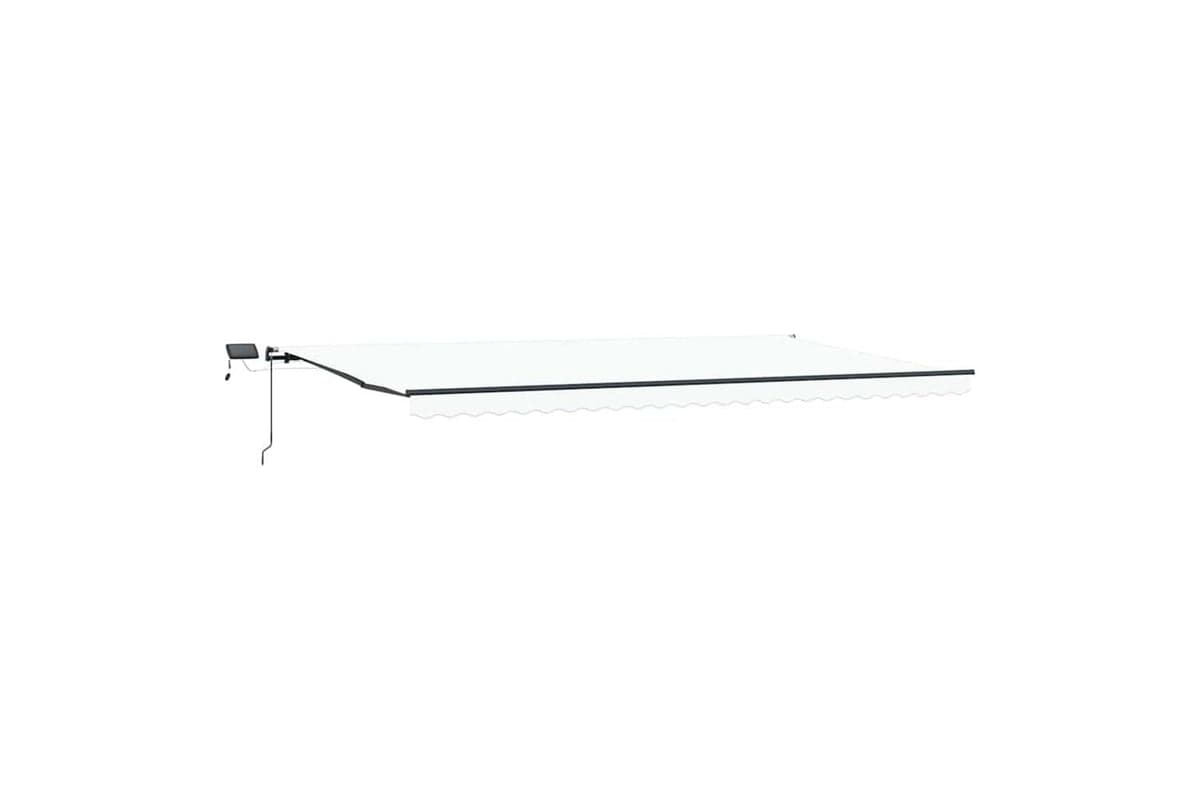 Vidaxl Retractable Awning Manual White 600 X 300 Cm Fabric