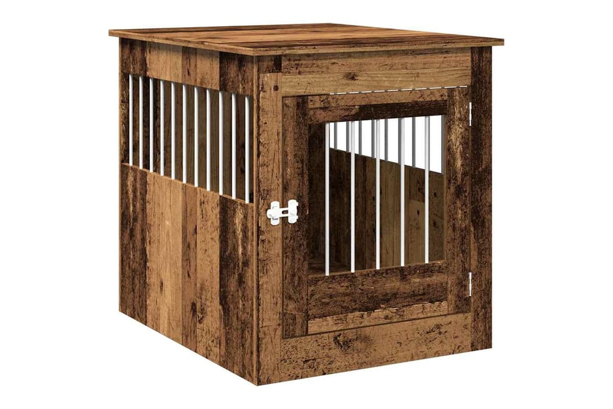 Vidaxl Dog Crate Furniture Old Wood 645x80x71 Cm Engineered Wood