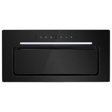 electriqQ 60cm Glass Canopy Cooker Hood with Gesture Controls - Black