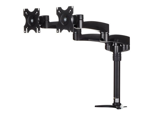 STARTECH.COM - Startech Desk Mount Dual Monitor Arm - Articulating - Supports Monitors 12" to 24" - Adjustable VESA Monitor Arm - Grommet or Desk Mount - Black (ARMDUAL) mounting kit - adjustable arm - for 2 LCD displays - black