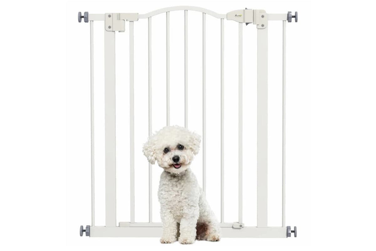 PawHut Extendable Dog Gate | White