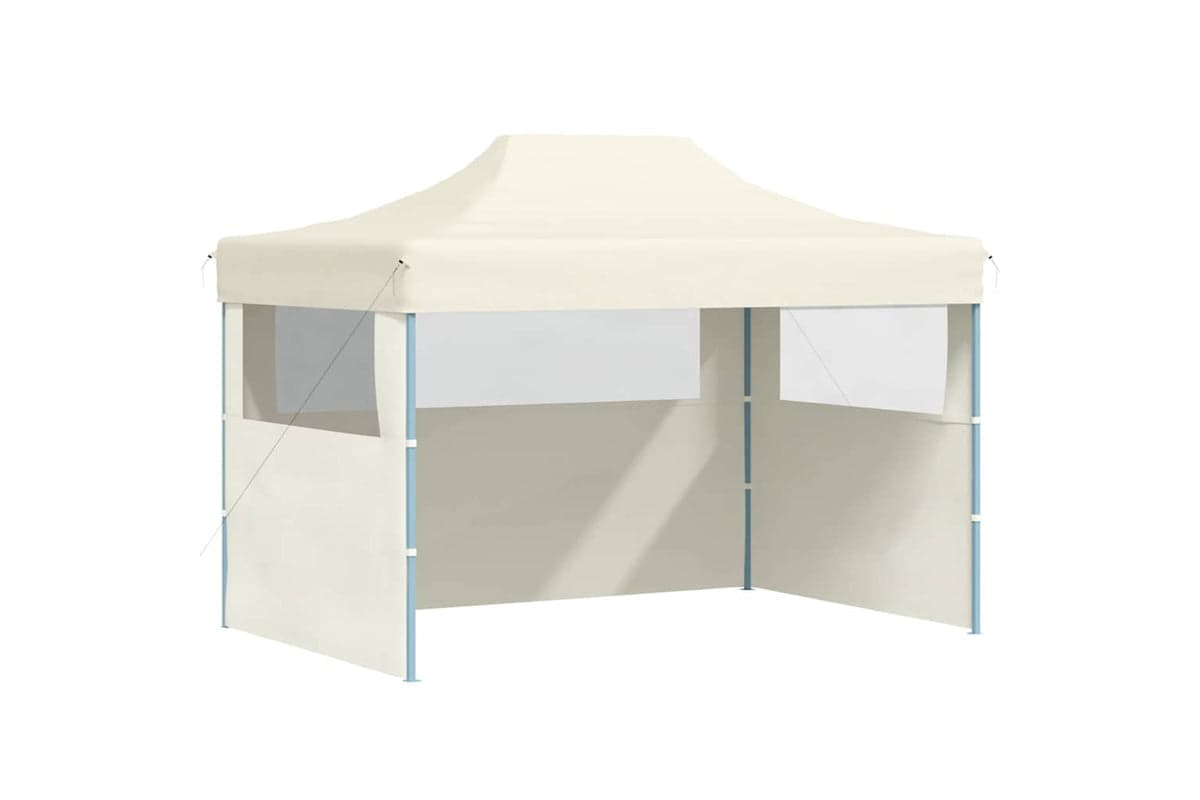Vidaxl Professional Folding Party Tent With 3 Sidewalls 3x4 M Steel Cream
