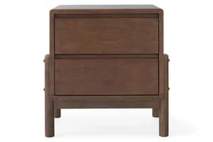 Bella Bedside Table | 2 Drawer | Deep Brown
