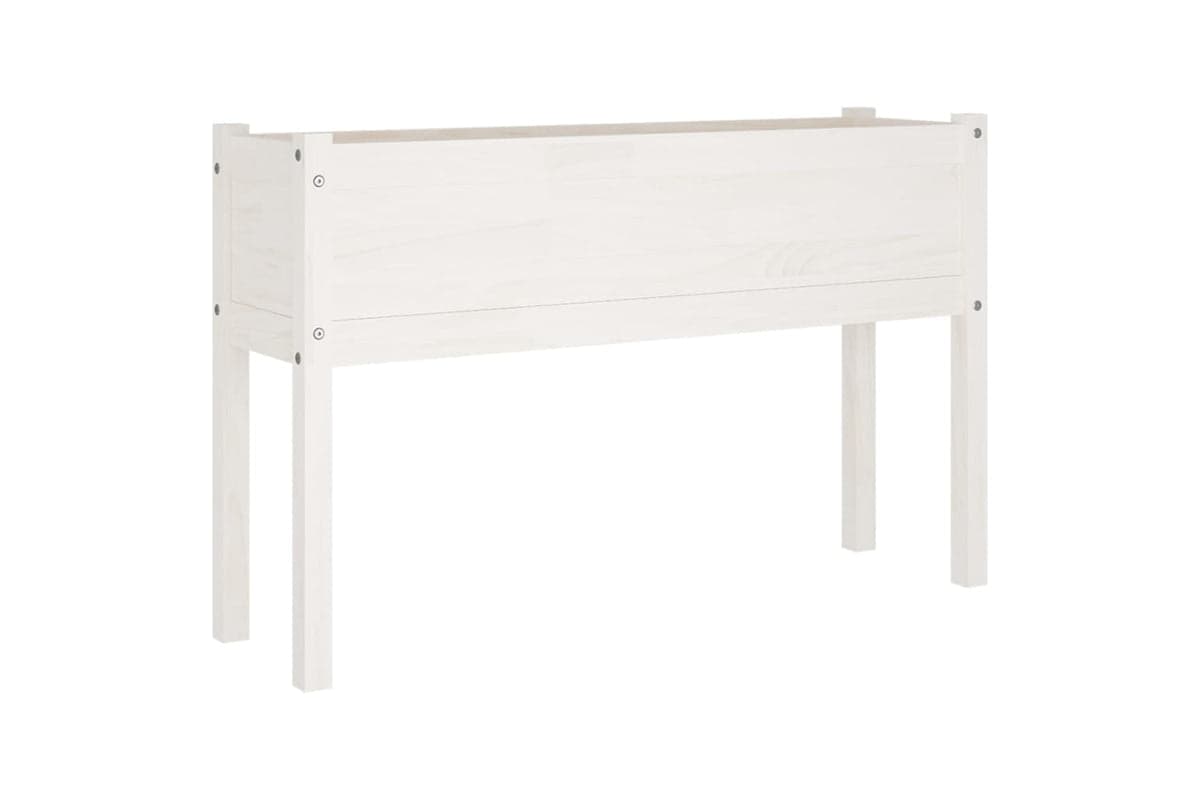 vidaXL 810831 Garden Planter White 110x31x70cm Solid Pinewood
