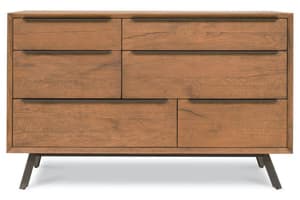 Hamilton Dresser | 6 Drawer | Aged Oak Veneer
