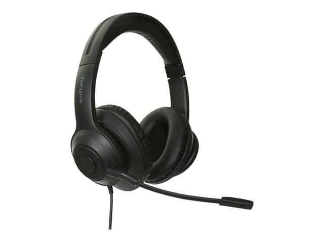 TARGUS - AEH102GL - Headset - on-ear - convertible - wired - USB-A - noise isolating - black