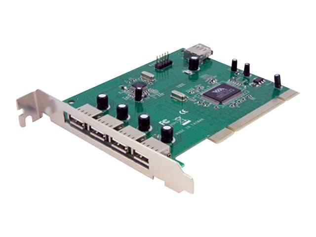 STARTECH.COM - Startech 7 Port PCI USB Card Adapter - PCI to USB 2.0 Controller Adapter Card - Full Profile Expansion Card (PCIUSB7) - USB adapter - PCI - 7 ports