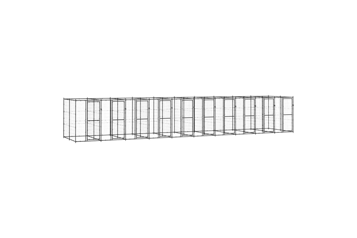 Vidaxl 3082268 Outdoor Dog Kennel Steel 24.2 M2
