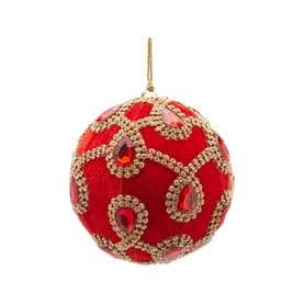 Velvet Gem Ball Tree Decoration 10cm