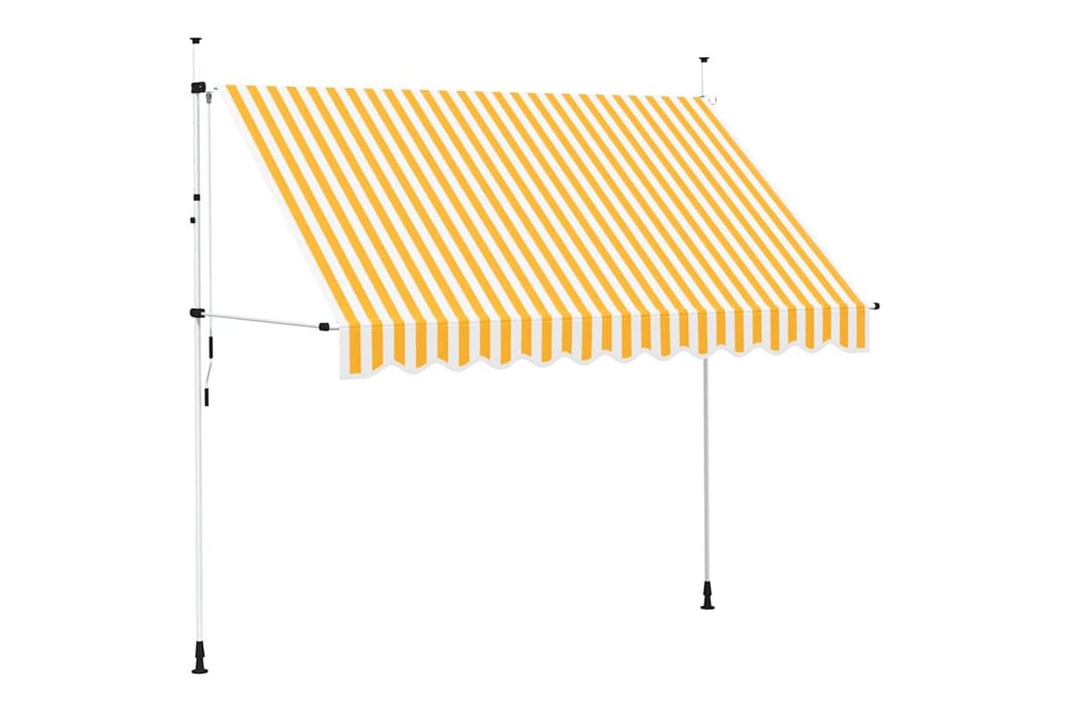 vidaXL 43234 Manual Retractable Awning 300cm Orange And White Stripes