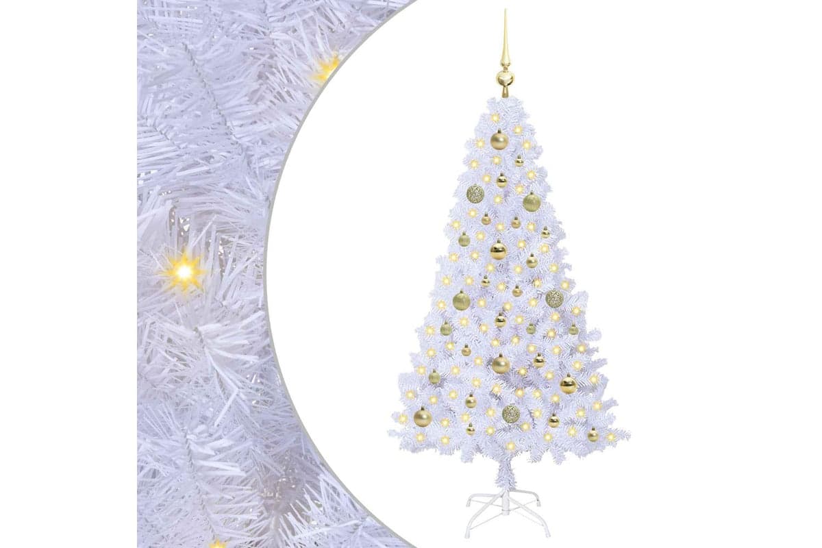 Vidaxl Artificial Christmas Tree White 150 Cm Pvc And Steel
