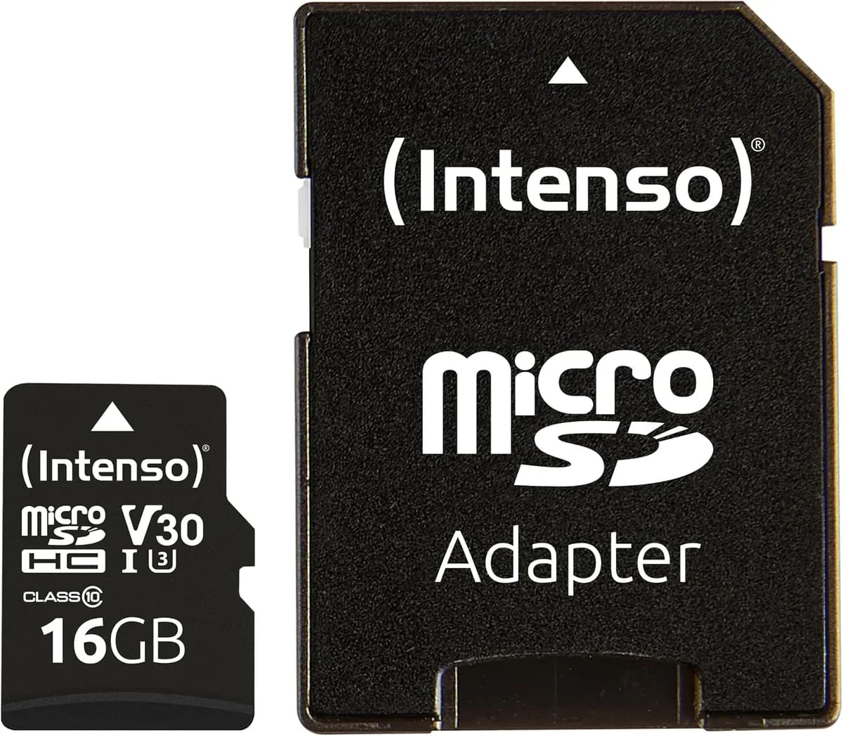Intenso Professional 16GB microSDHC UHS-I U3 V30 Card with SD Adapter | 3433470