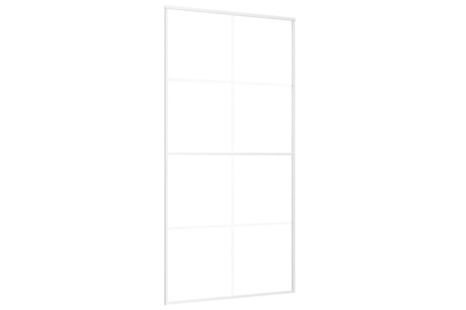 Vidaxl 151677 Sliding Door Frosted Esg Glass And Aluminium 102.5x205 Cm White
