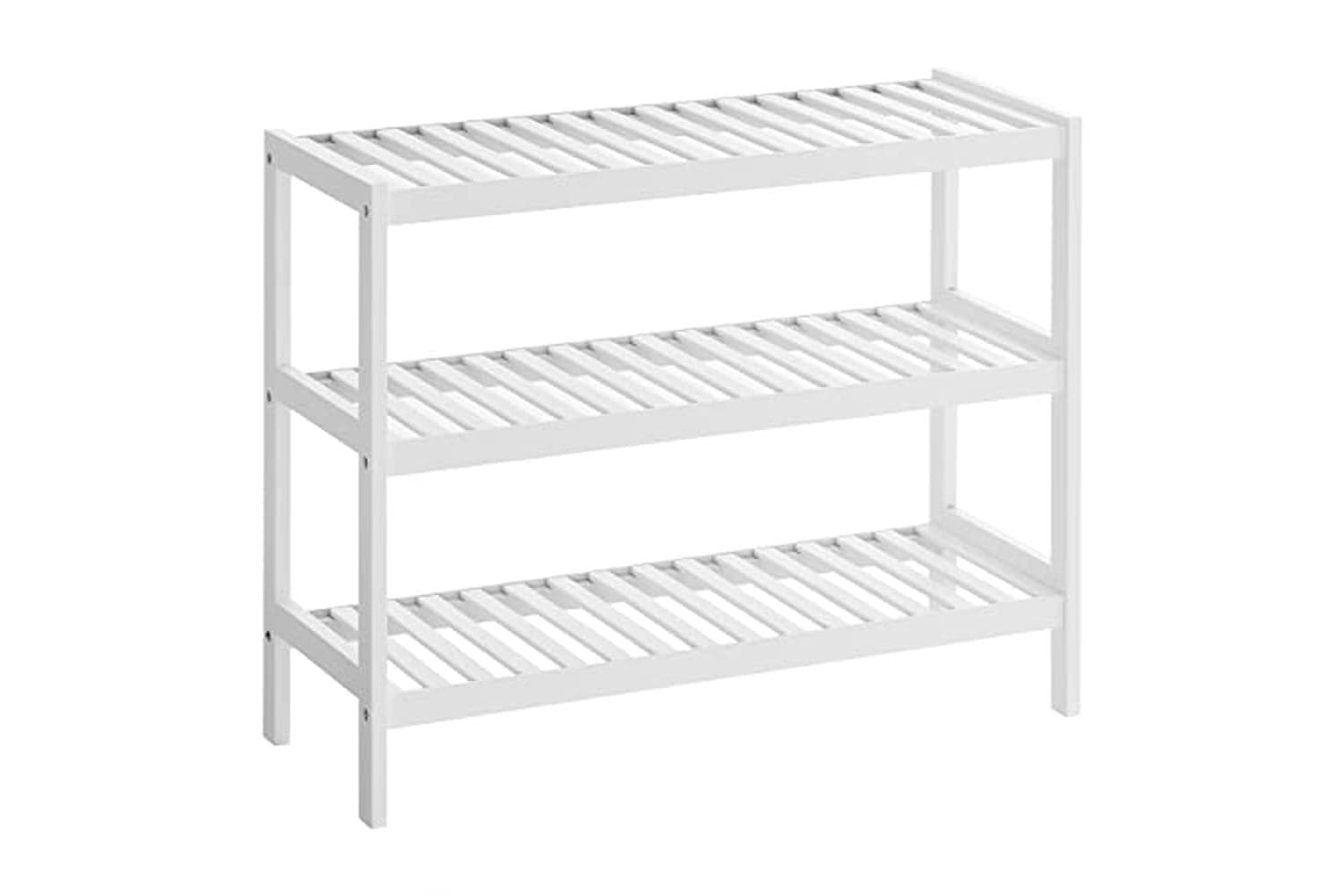 Songmics LBS13W Bamboo Shoe Rack | White