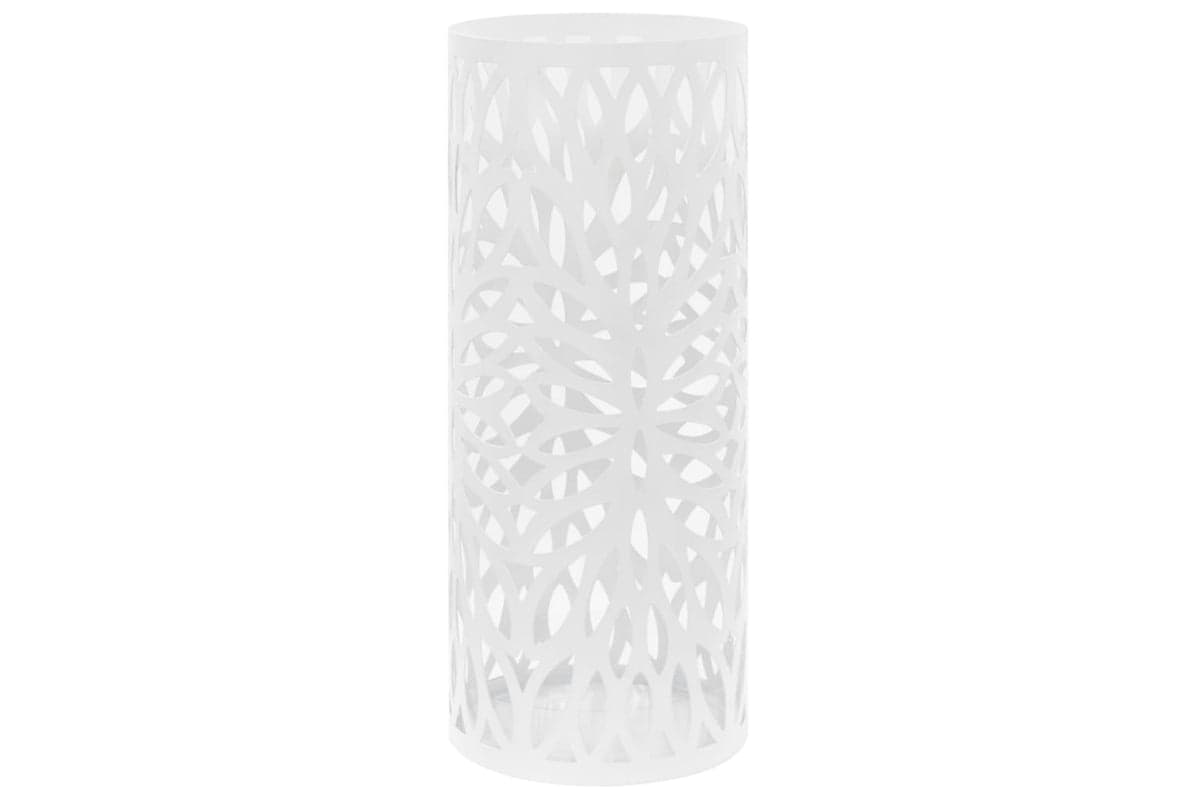 Vidaxl 246803 Umbrella Stand Leaves Steel White