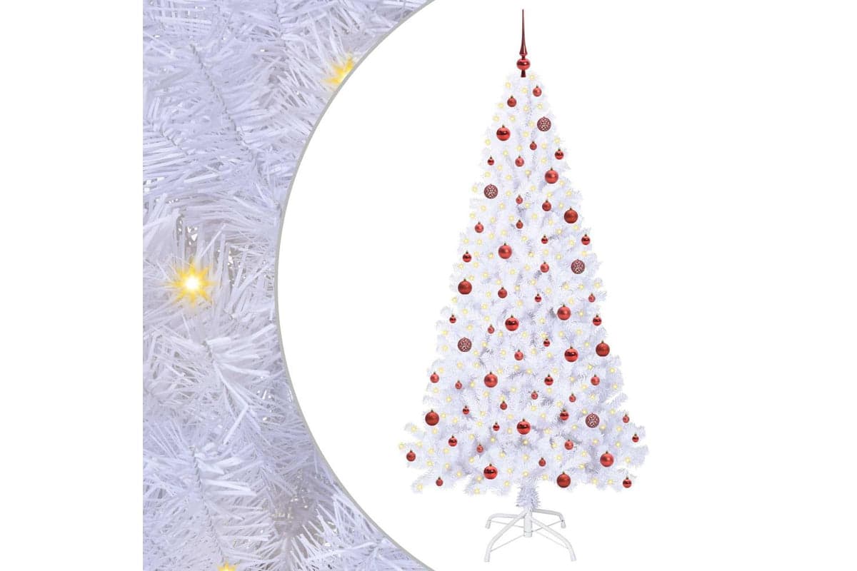 Vidaxl Artificial Christmas Tree With Stand White 210 Cm Pvc And Steel