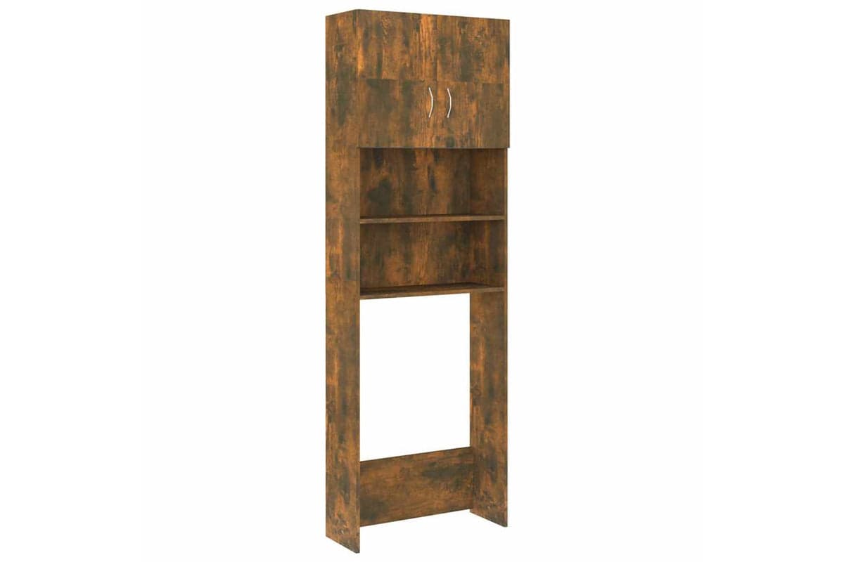 Vidaxl Washing Machine Cabinet Smoked Oak 64x25.5x190 Cm