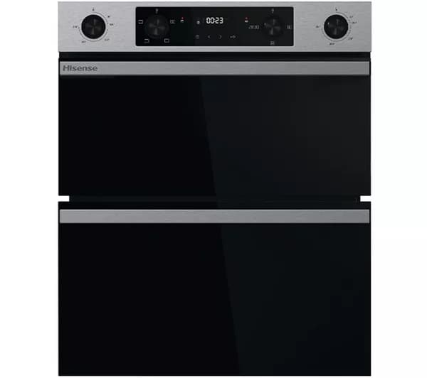 HISENSE Hi6 54/38L BUD714221AX Electric Built-under Double Oven - Stainless Steel