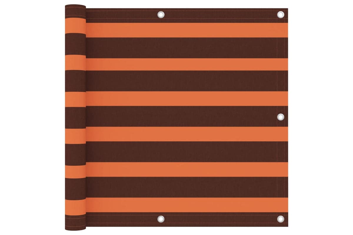 vidaXL 134928 Balcony Screen Orange And Brown 90x300cm Oxford Fabric