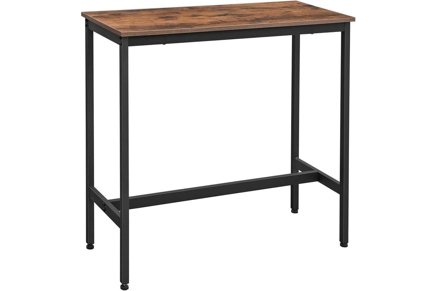 Vasagle Rustic Brown Industrial 4 People Pub Bar Table