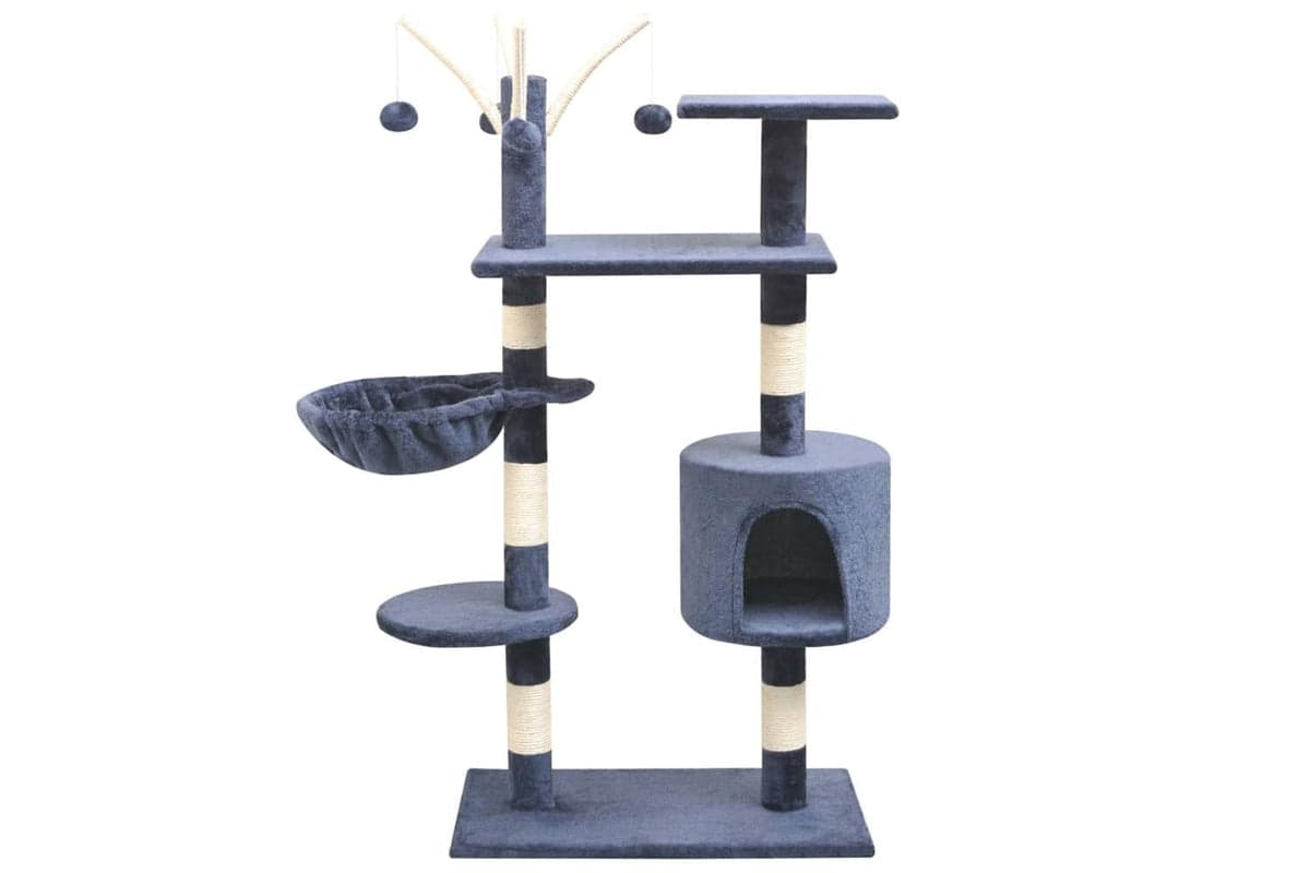 Cat Tree With Sisal Scratching Posts 125 Cm Dark Blue