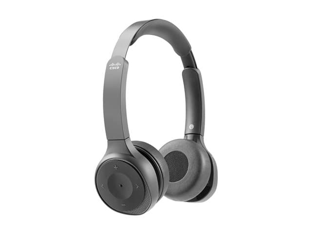 CISCO - Headset 730 - Headset - on-ear - Bluetooth - wireless - active noise cancelling - USB, 3.5 mm jack - carbon black