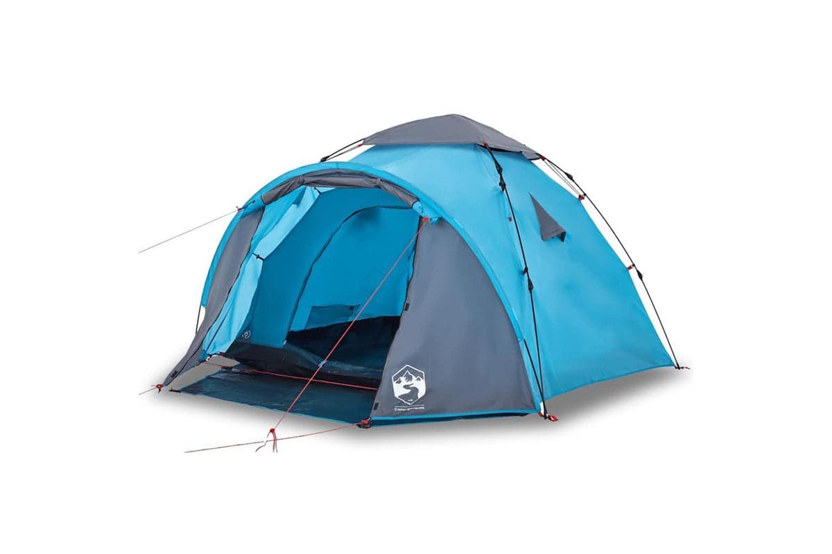 Vidaxl Camping Tent Dome 3-person Blue Quick Release