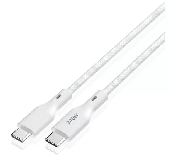 SANDSTROM S240CC226 240W Braided USB‑C to USB‑C Cable - 2 m