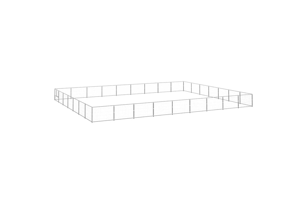 Vidaxl 3082185 Dog Kennel Silver 63 M2 Steel