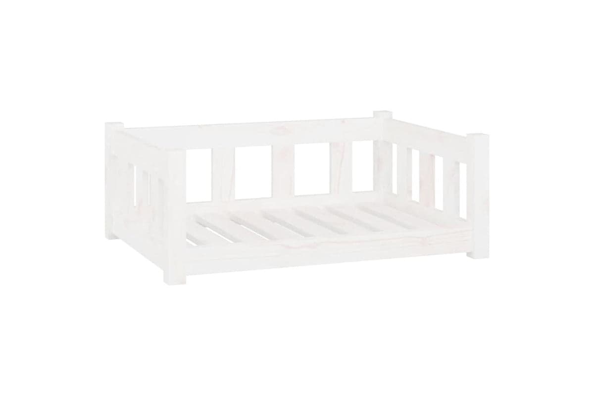 Vidaxl Dog Bed White 755x555x28 Cm Solid Wood Pine