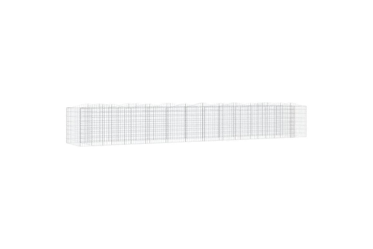 vidaXL 153556 Arched Gabion Raised Bed 600x100x100cm Galvanised Iron