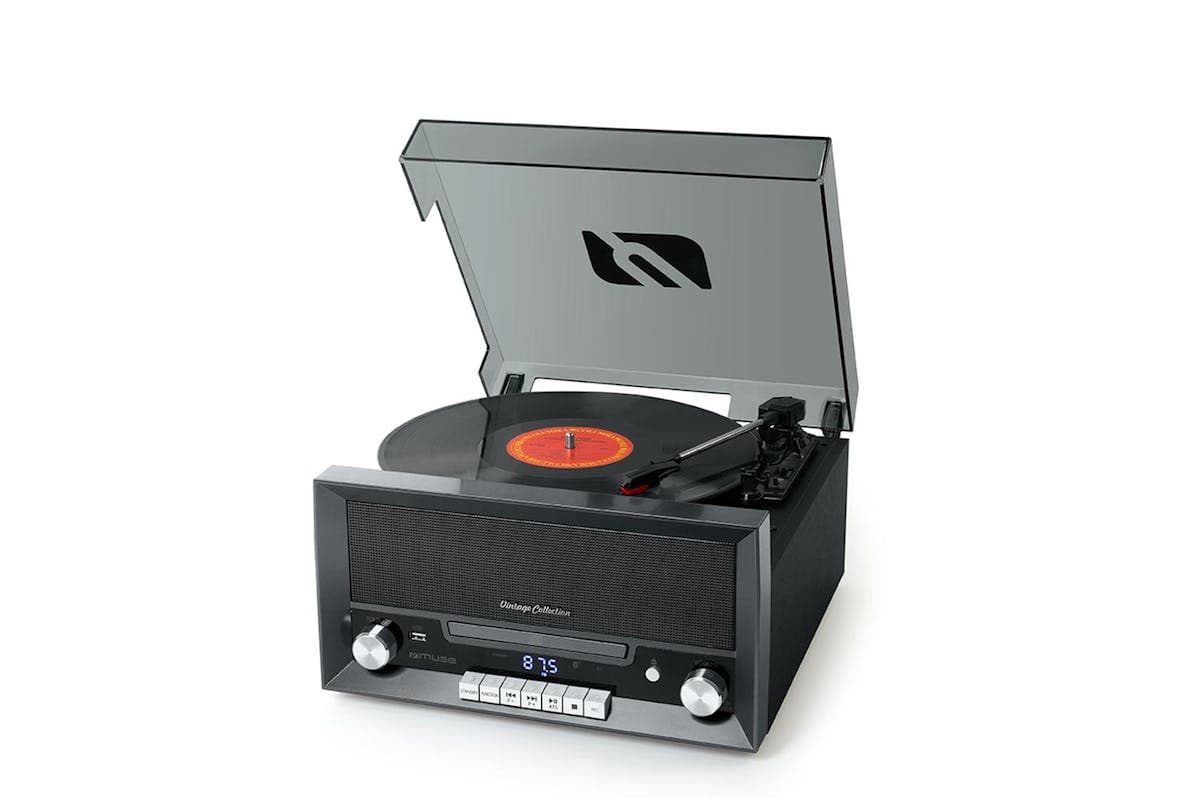 Muse Turntable Micro System | Usb Port | 20w - Dark Silver